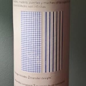 Re Design by Prima Transfer Sticker Floral Lovers Stripes Blue Gingham 24x35"